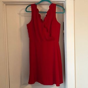 Francesca’s Red Scallop Dress
